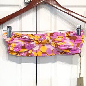 Stone Fox Swim Lele Bandeau Top Retro Bloom Color Small
